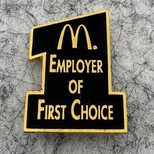 Vintage McDonalds Employer of First Choice Collectible Lapel Hat Pin Gold Tone